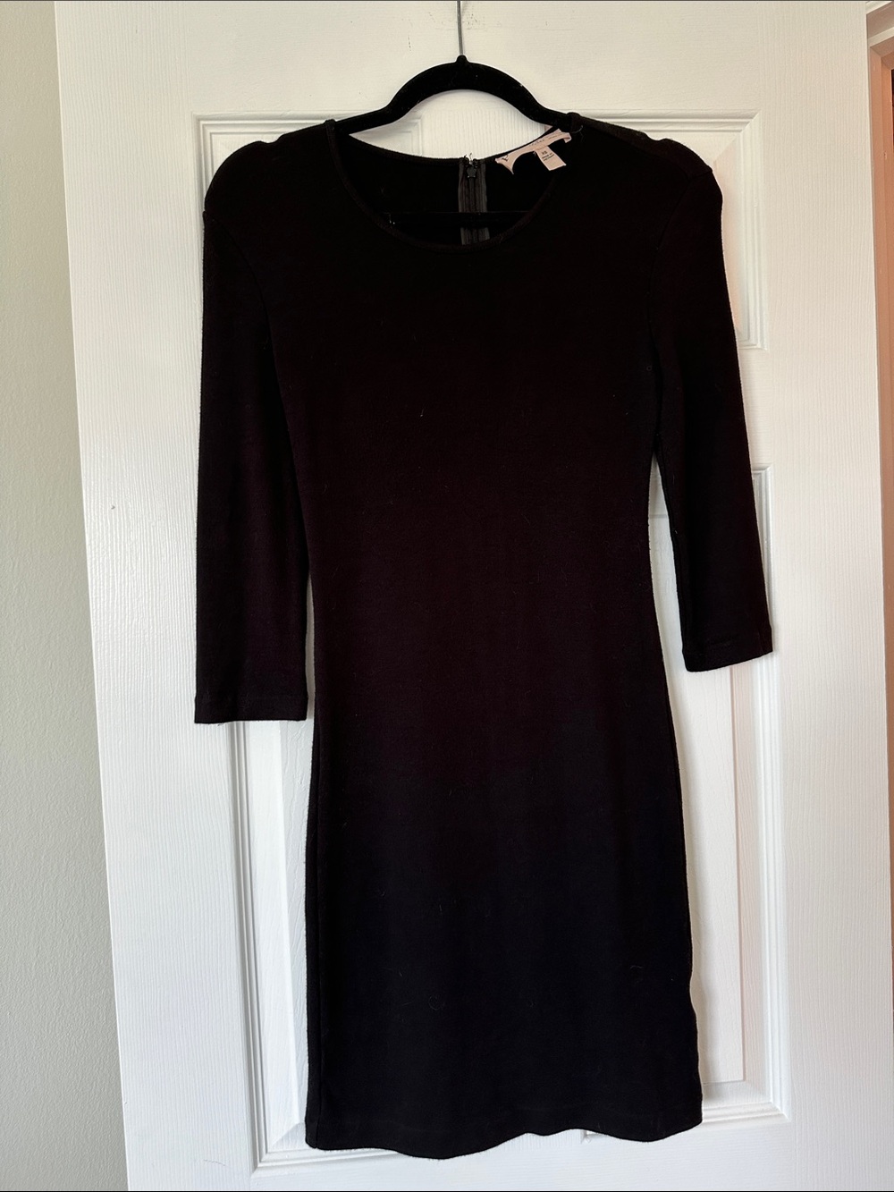 Philosophy Black Long Sleeve Mini Sheath Dress